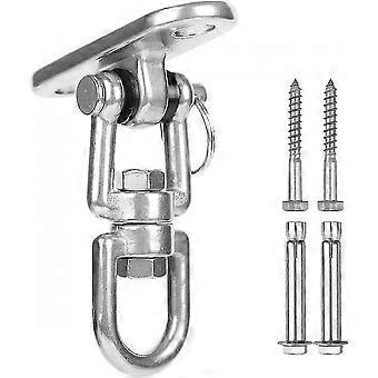 Heavy Duty Stainless Steel Swing Hangers - 450kg Load Capacity, 360 Rotating Hooks, Easy Installation
