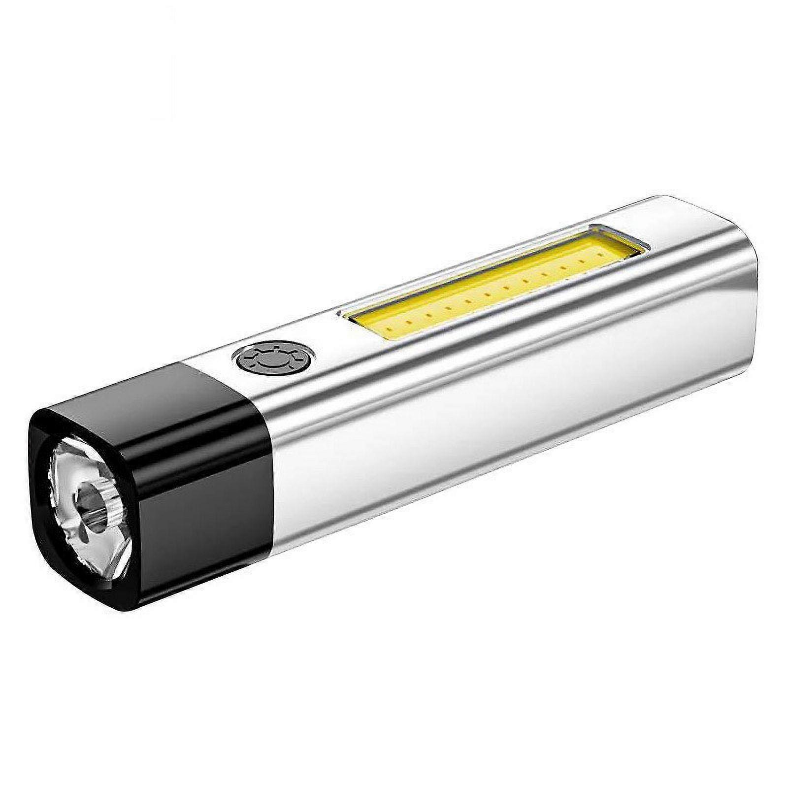 Hand held flashlight with side lights and lighting