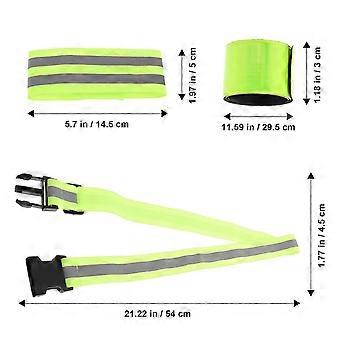 1 ceinture réfléchissante verte pour tenue de sport de course nocturne, équipement de sécurité