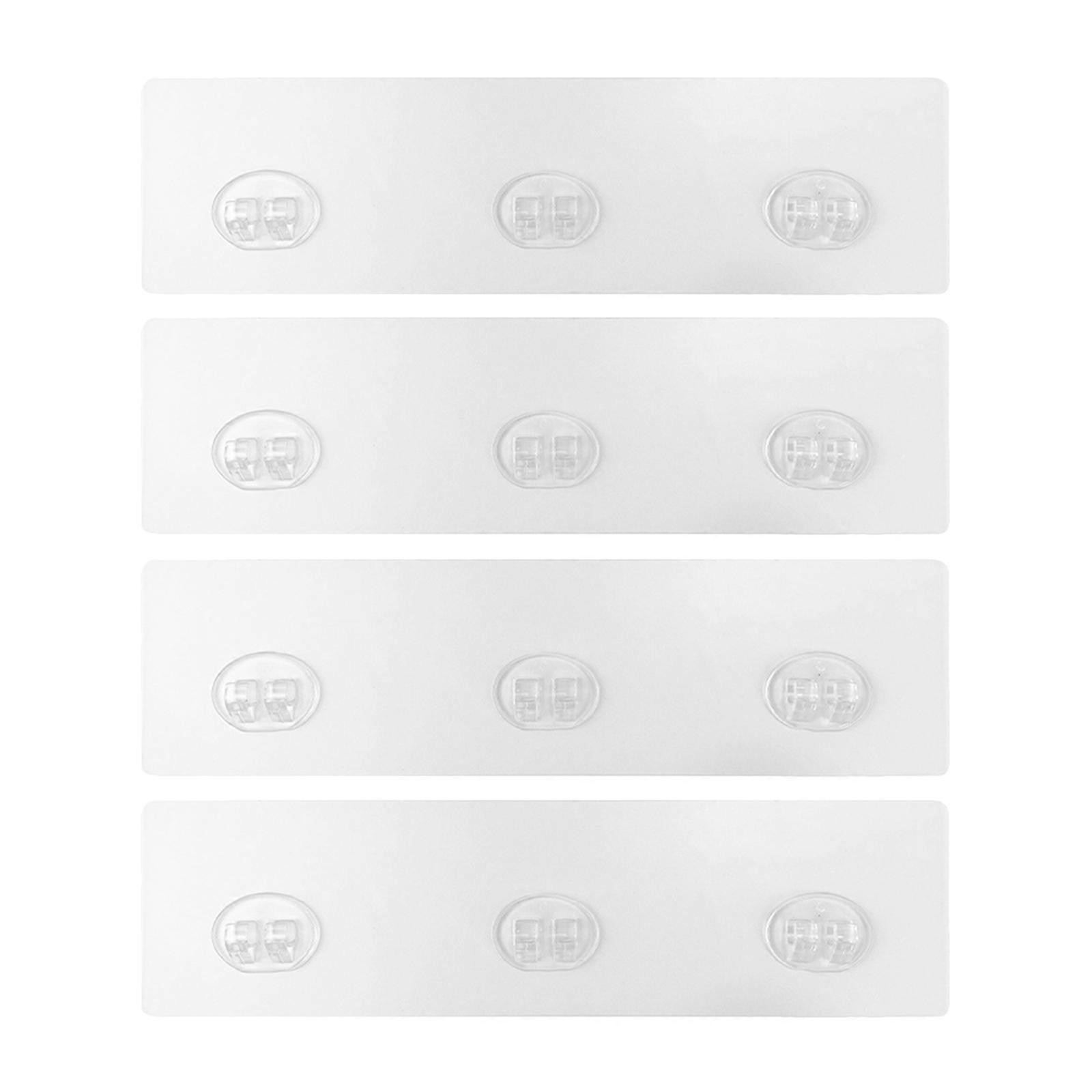 4pcs Shower Rack Adhesive Hooks Replacement Hooks Bathroom Shelf Support Hooks