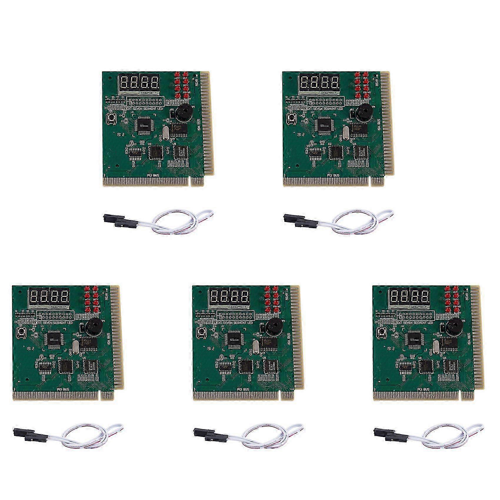 5X PC Motherboard Diagnostic Card 4-Digit PCI/ISA POST Code Analyzer