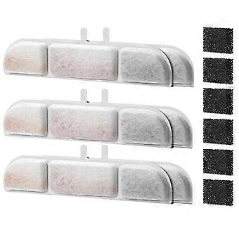 Water Fountain Replacement Filters for 84oz/2.5L Pet Water Fountain Filter Triple Filtration Cat Water Filter 6PCS