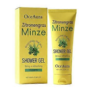 Gel douche au citron, hydratant, rafraîchissant, soin doux pour la peau, parfum longue durée, 100 ml