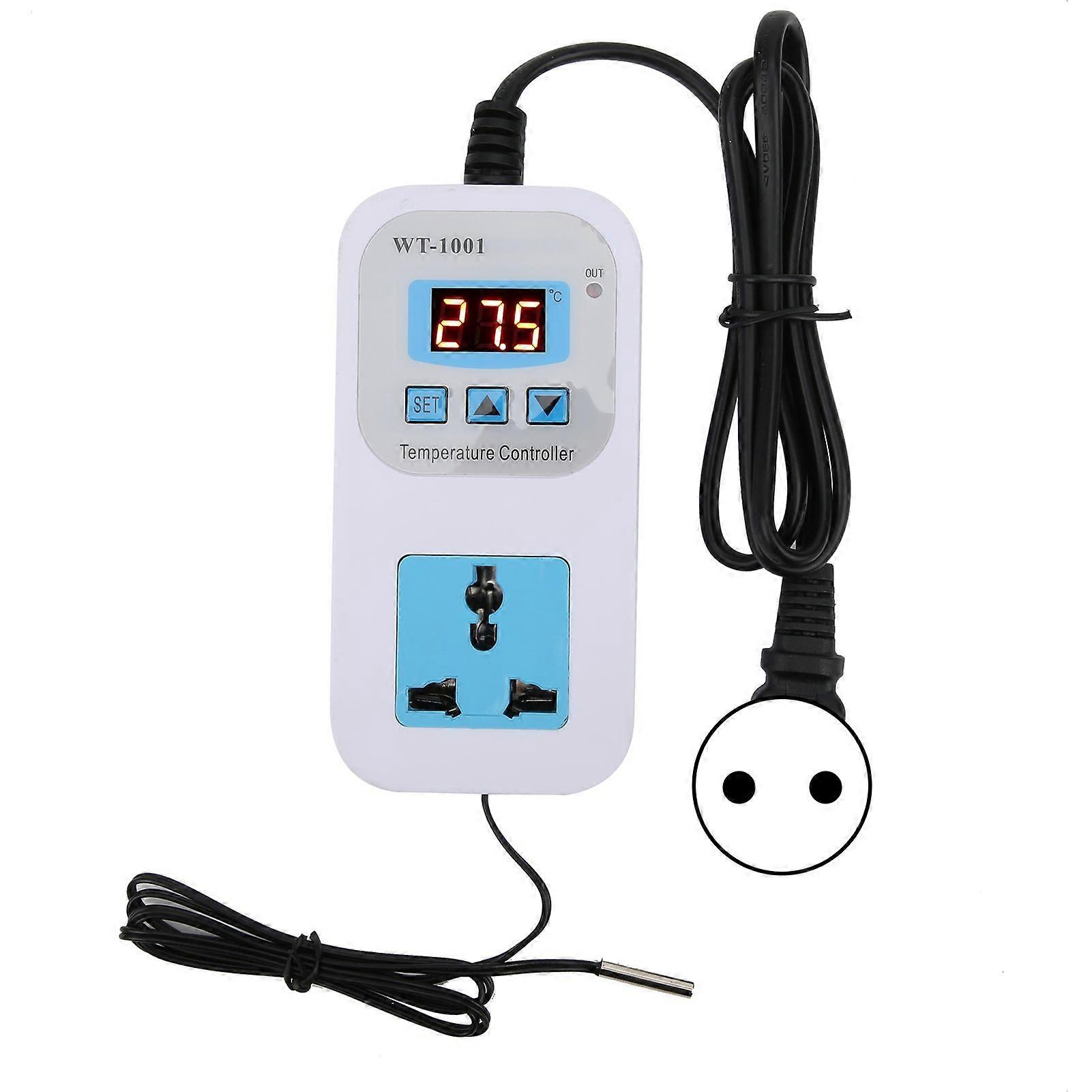 Temperature Controller Smart Digital Electronic Adjustable Control Socket 10A WT-1001 110-220VEU Plug