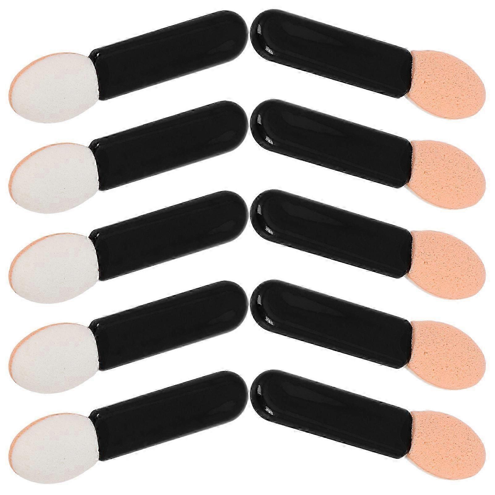 Eyeshadow Brush Mini Applicator for Precise Makeup 10Pcs Black Set