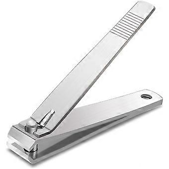 Lige negleklipper til tykke negle Robust fingernegltånegltrimmer i rustfrit stål Klipper til mænd og kvinder (sølv)