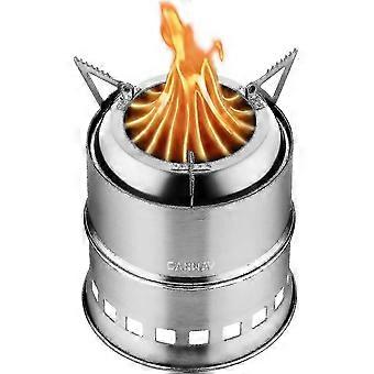 Canway Camping Stove Mini Wood Stovebackpacking Survival Stove Windproof Anti-slip Portable Stainless Steel Wood Burning Stove With Handle Nylon Carry