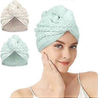 3 Pieces Heilwiy Microfiber Towel With Button Towel Quick-drying Absorbent Hair Towel Towel Gift