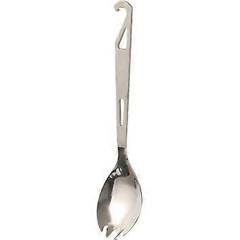Multifunktionaler Campingplatz Spork Titan Leichte Löffelgabel mit Flaschenöffner, erkunden Camping Geschirrpoliert1pcs