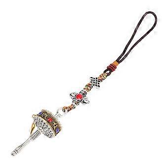 Rearview Mirror Accessories Buddhist Prayer Wheel Pendant Car Mirror Accessories