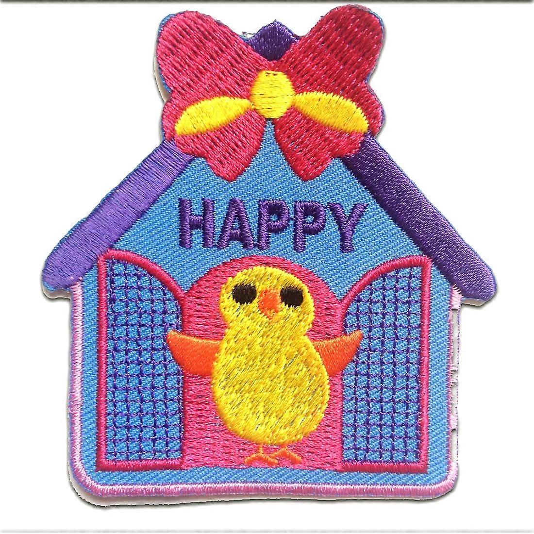 Patch - Bird Happy Tree - light blue - 7.2 x 7.5 cm - Patches