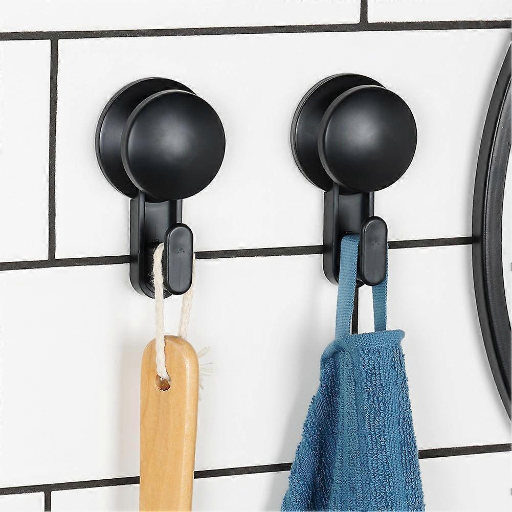 Suction Cup Hook, Black, 5.5 cm, 2-Pack