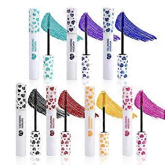 Colored Waterproof Mascara Set, 7 Vibrant Colors for Long-lasting Eye Makeup and Silk Fiber Volume