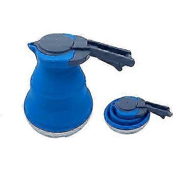 Bouilloire portable en silicone pliable et repliable, 1,5 L, fond en acier, pour usage extérieur