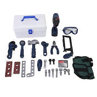 25 Pcs Kids Tool Set with Electronic Drill, Realistic Toddler Construction Toys for Boys to Enhance Hands-On Skills and Creativity