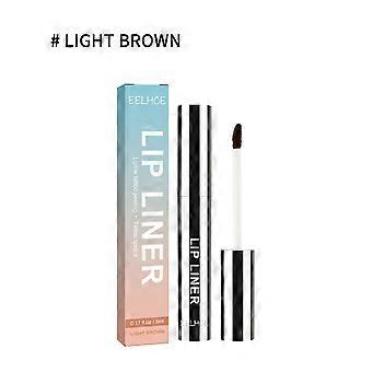 Crayon à lèvres pelable qui souligne le contour des lèvres et révèle leur couleur. Pinceau à lèvres waterproof et anti-bavures, marron clair.