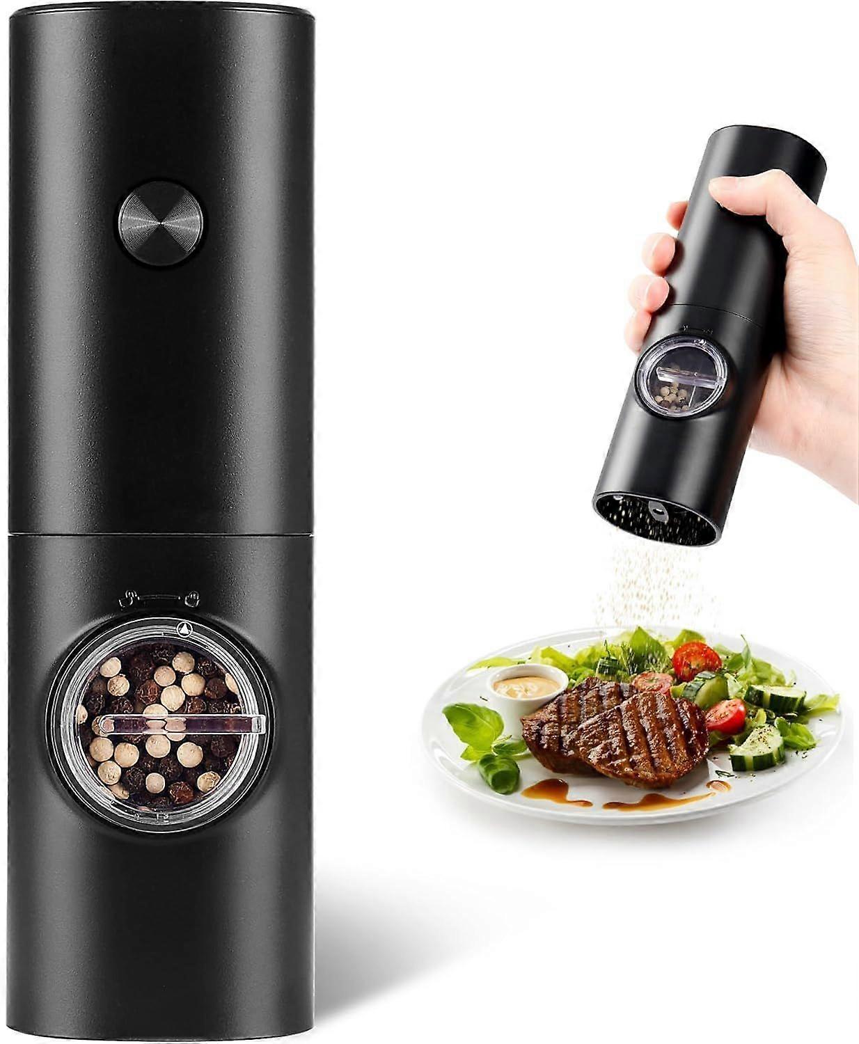 Electric Pepper Grinder or Salt Mill, Battery Powered Automatic Pepper Mill