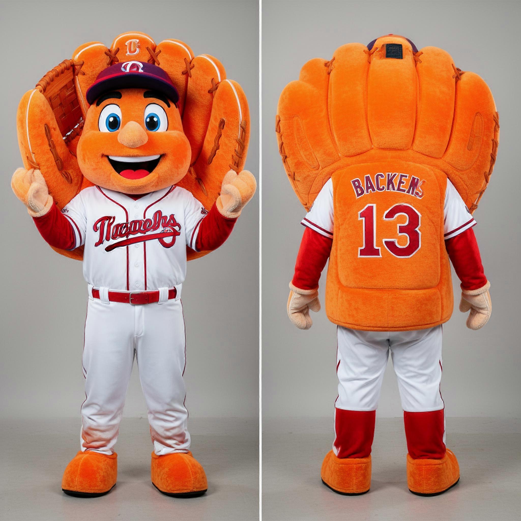 MASTICOT Rust Orange Oversized Baseball Glove Mascot