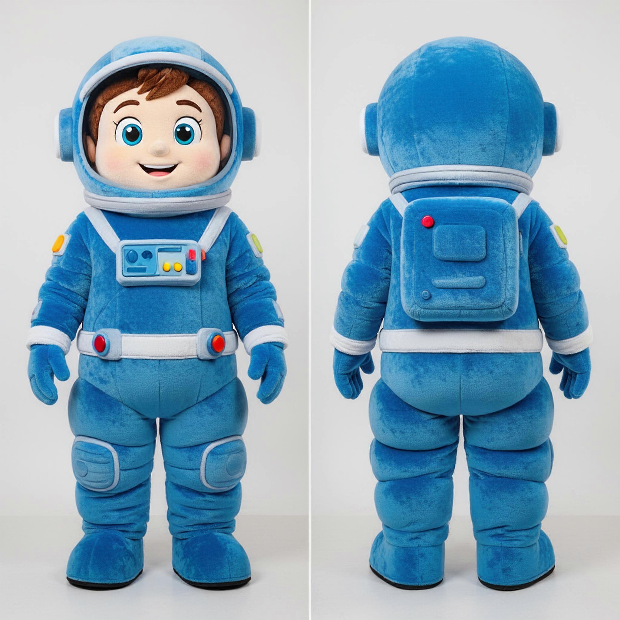 MASTICOT Blue Rounded Spacesuit Astronaut Mascot