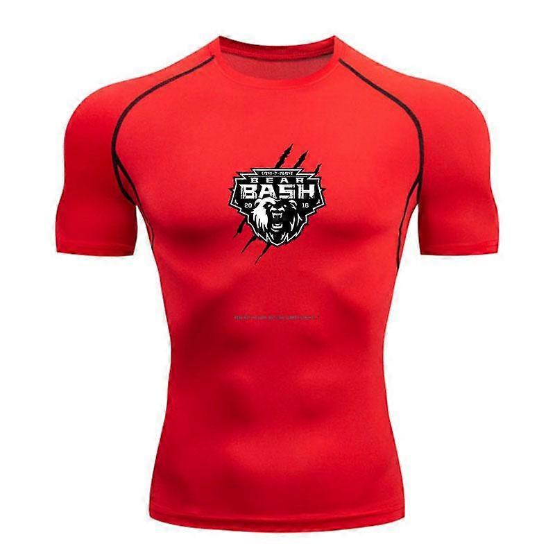 Men's Compression Quick Dry Athletic T-Shirt Roaring Bear Cl