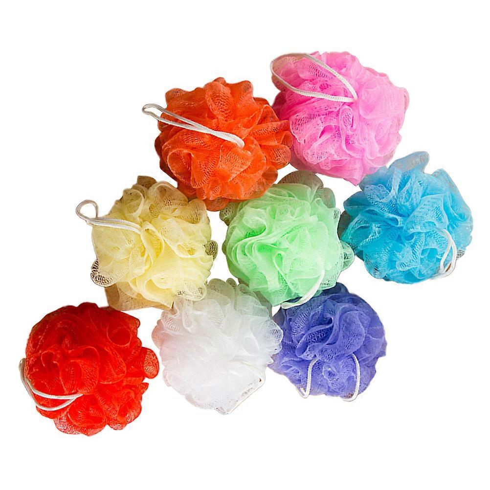 Bath Scrubber Mesh Nets for Shower Use 16Pcs Solid Color Shower Sponges