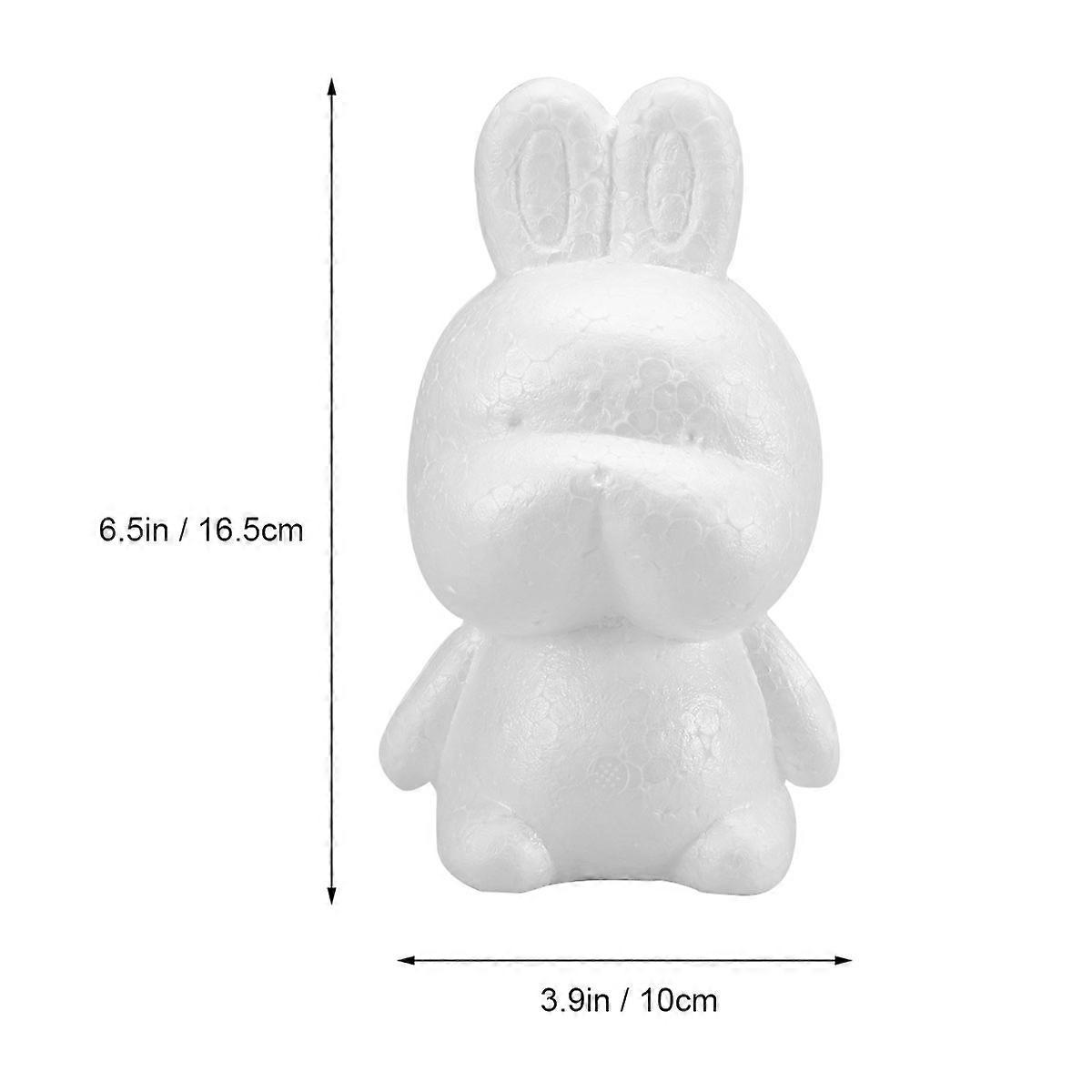 Polystyrene Foam Rabbit Shaped White Modeling for DIY Crafts