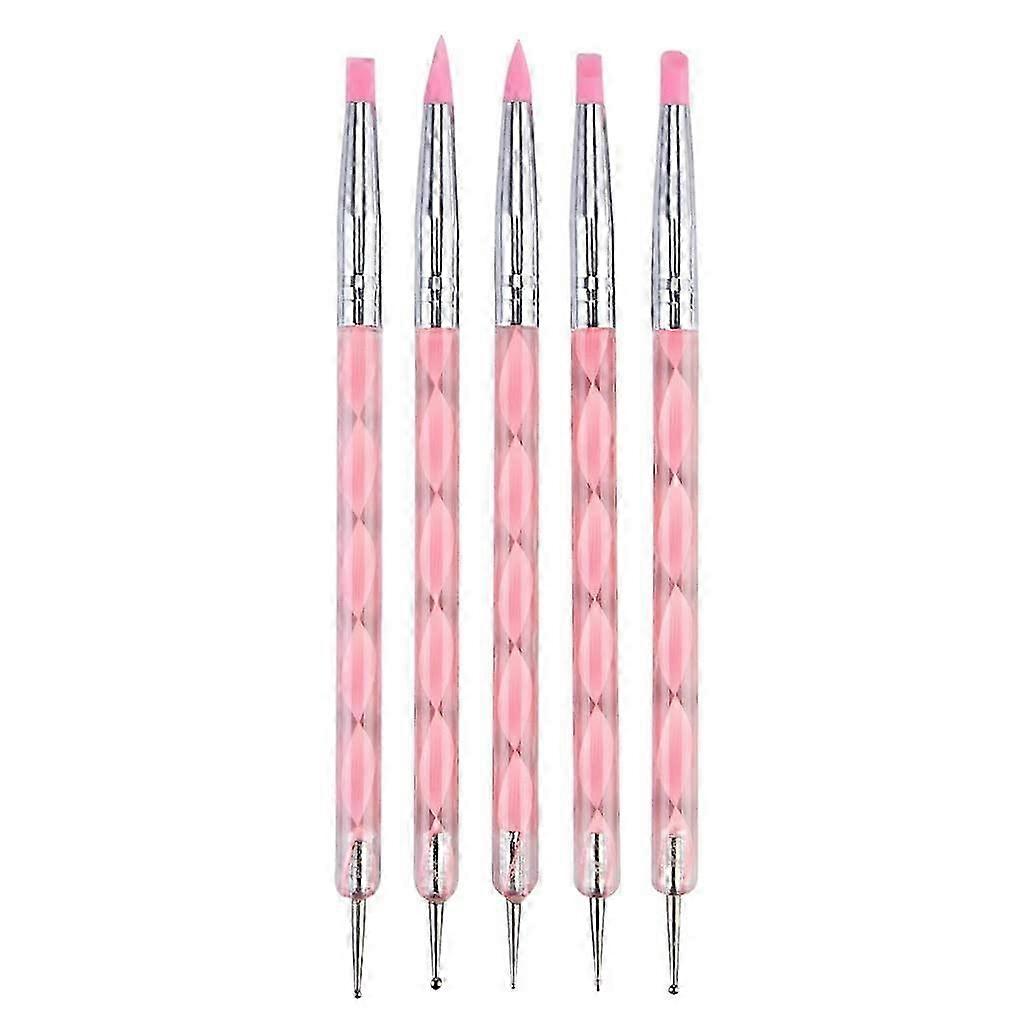 5pc Soft Silicone 3D Nail Art Brushes