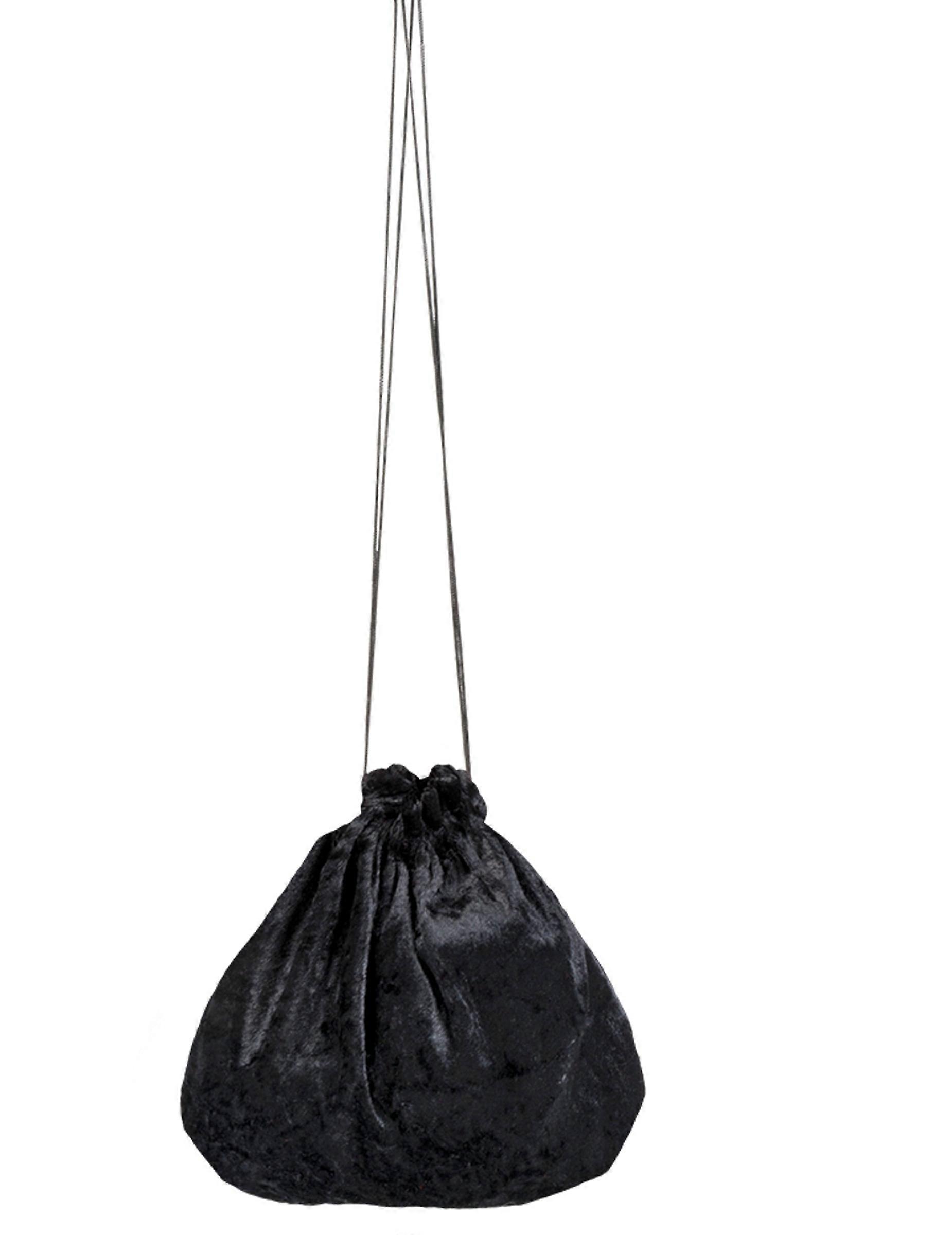 Black velvet bag 27 cm