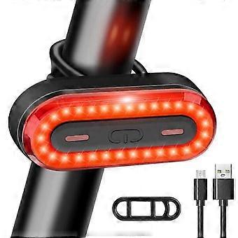 Led Arrière Vélo Lumière 6 Modes d’Éclairage Usb Rechargeable Vélo Lampe De Poche 400mAh Batterie Protection Étanche