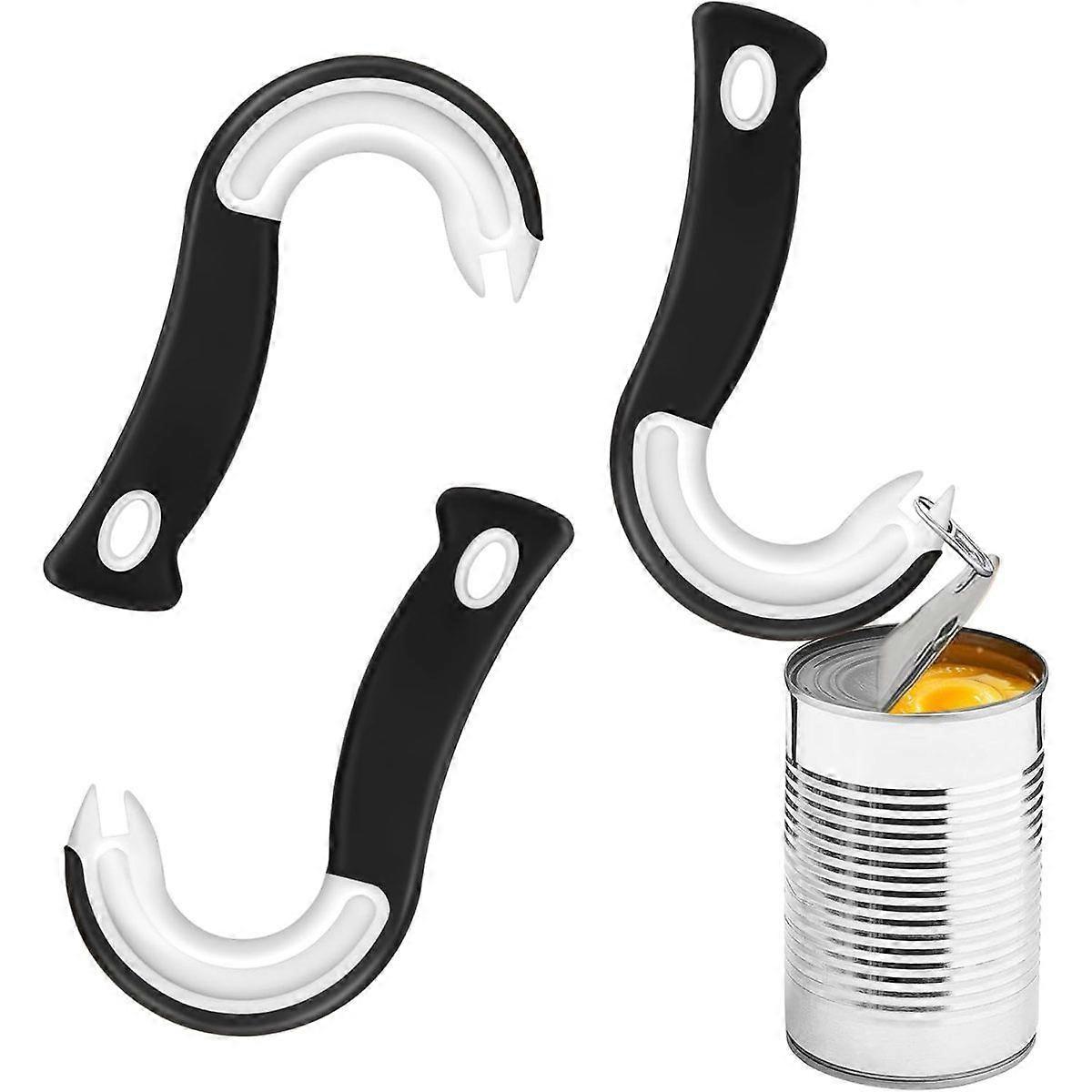 Ergonomic Non-Slip Ring-Pull Can Opener for Quick Controlled Opening
