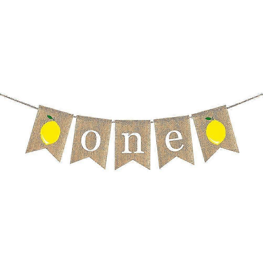 Lemon-Themed One Year Bunting