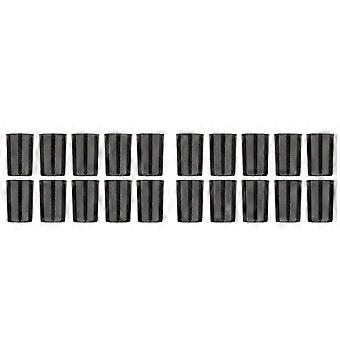 20 PCS Golf Iron Rubber Sleeve Black .370 Diameter Rubber Sleeve Height 19mm Iron Shock Absorber Ring Ver