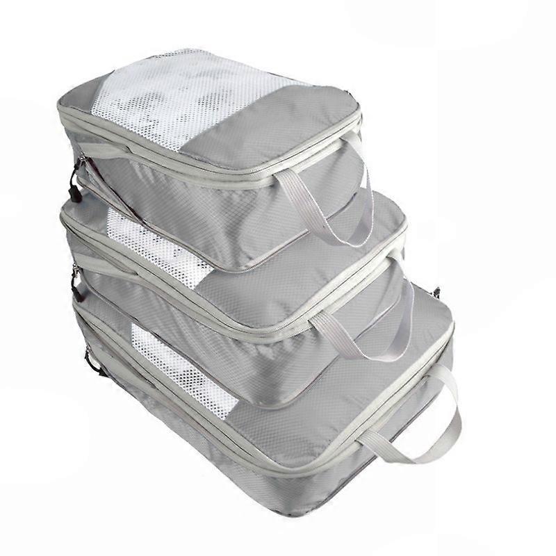 Suitcase Packing Cubes, Gray Organization Set Compatible with Luggage