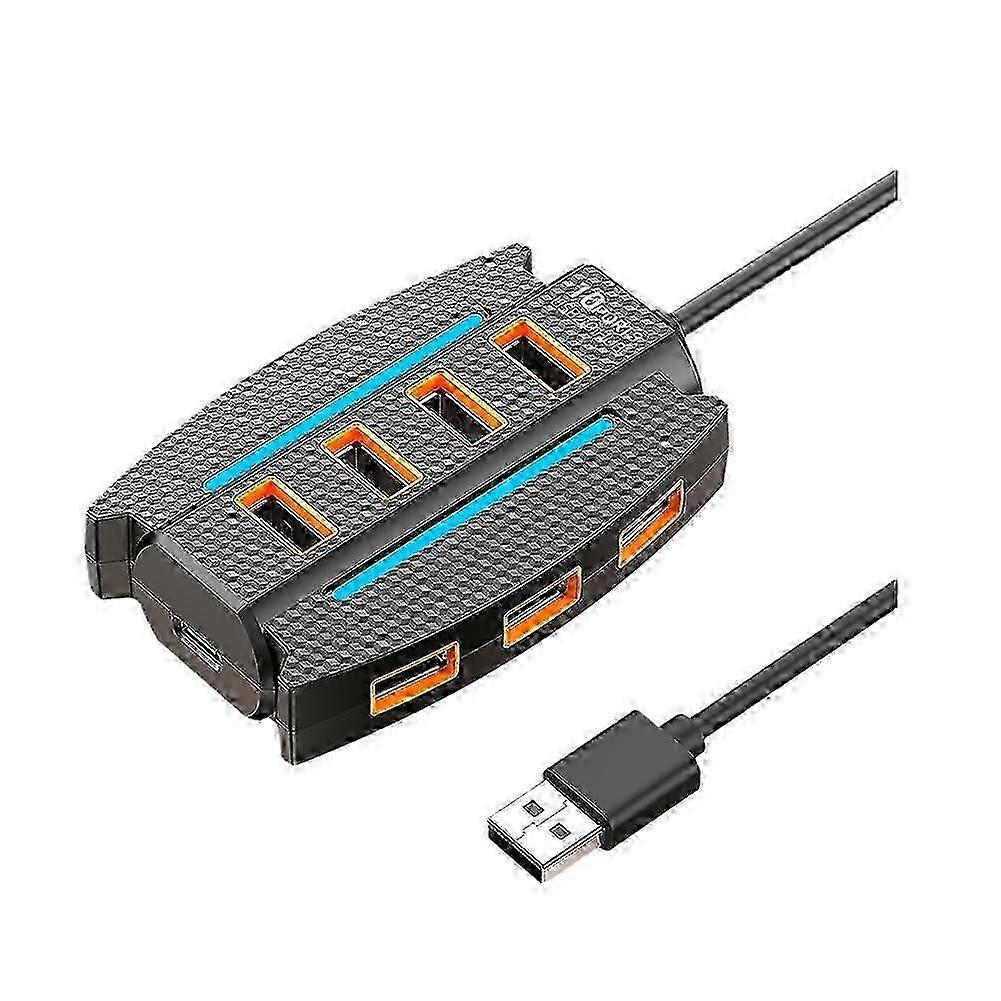 10-Port USB 2.0 Hub with SD microSD Reader