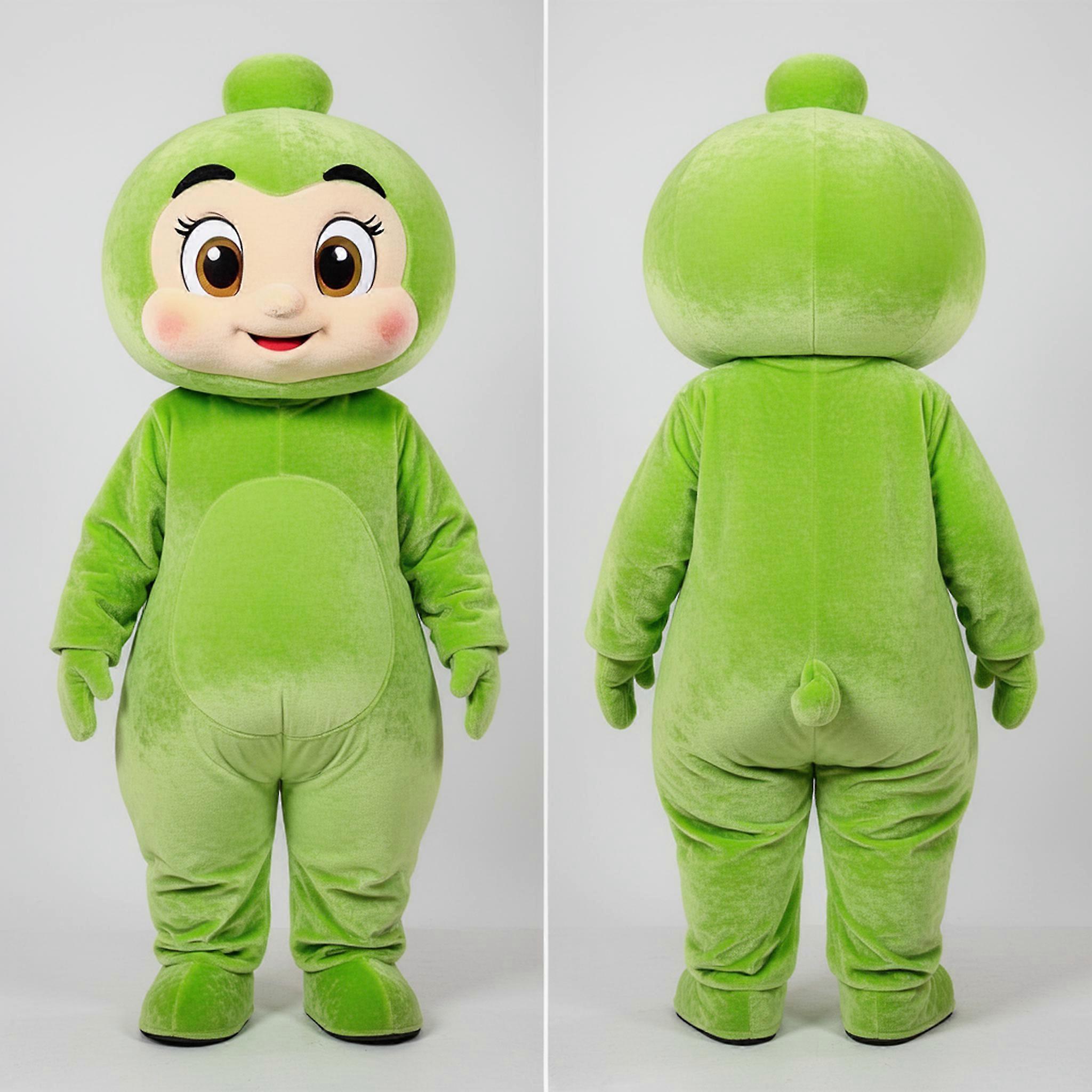 MASTICOT Lime Green Velvety Mandarin Mascot