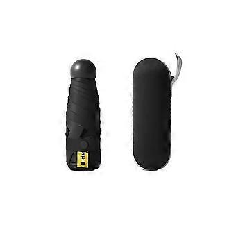 Travel Umbrella Windproof 6Bone Folding Parasol with Dual Weather Protection for Commuting