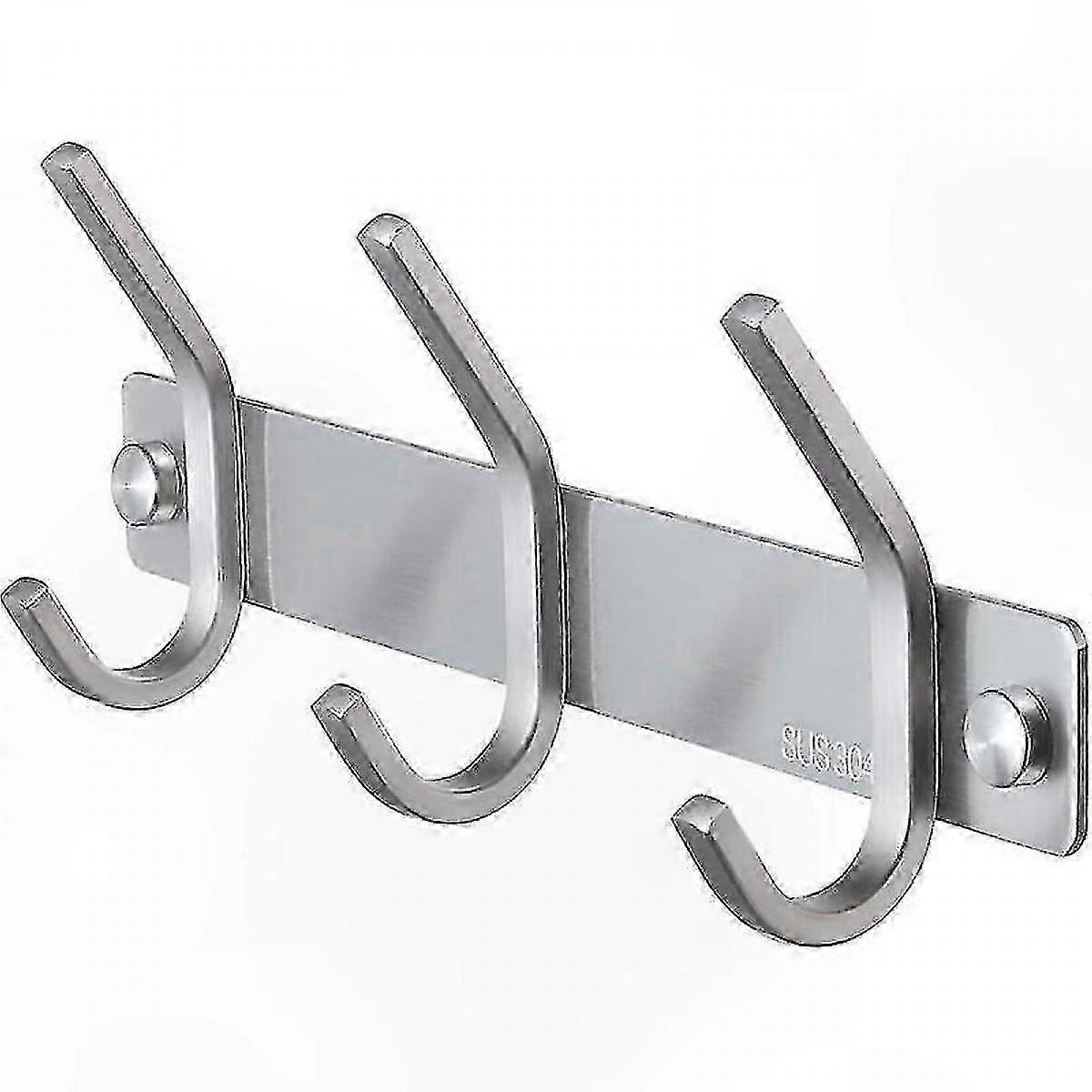 SUS 304 Stainless 3-Hook Bathroom Rack
