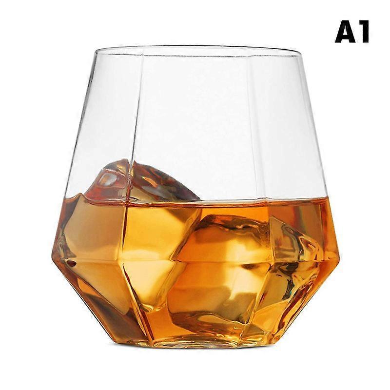 Diamond-Shaped Stemless Wine Glass