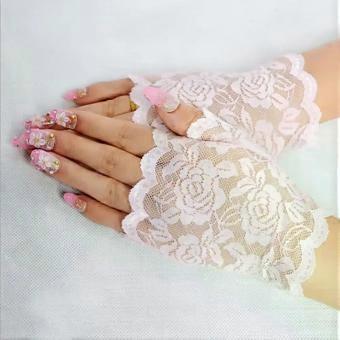 est Sale Sailor Dance Long Fingerless Womens Sexy Lace Gloves Ladies Half Finger Fishnet Gloves Heated Mesh Mitten Handschoenen