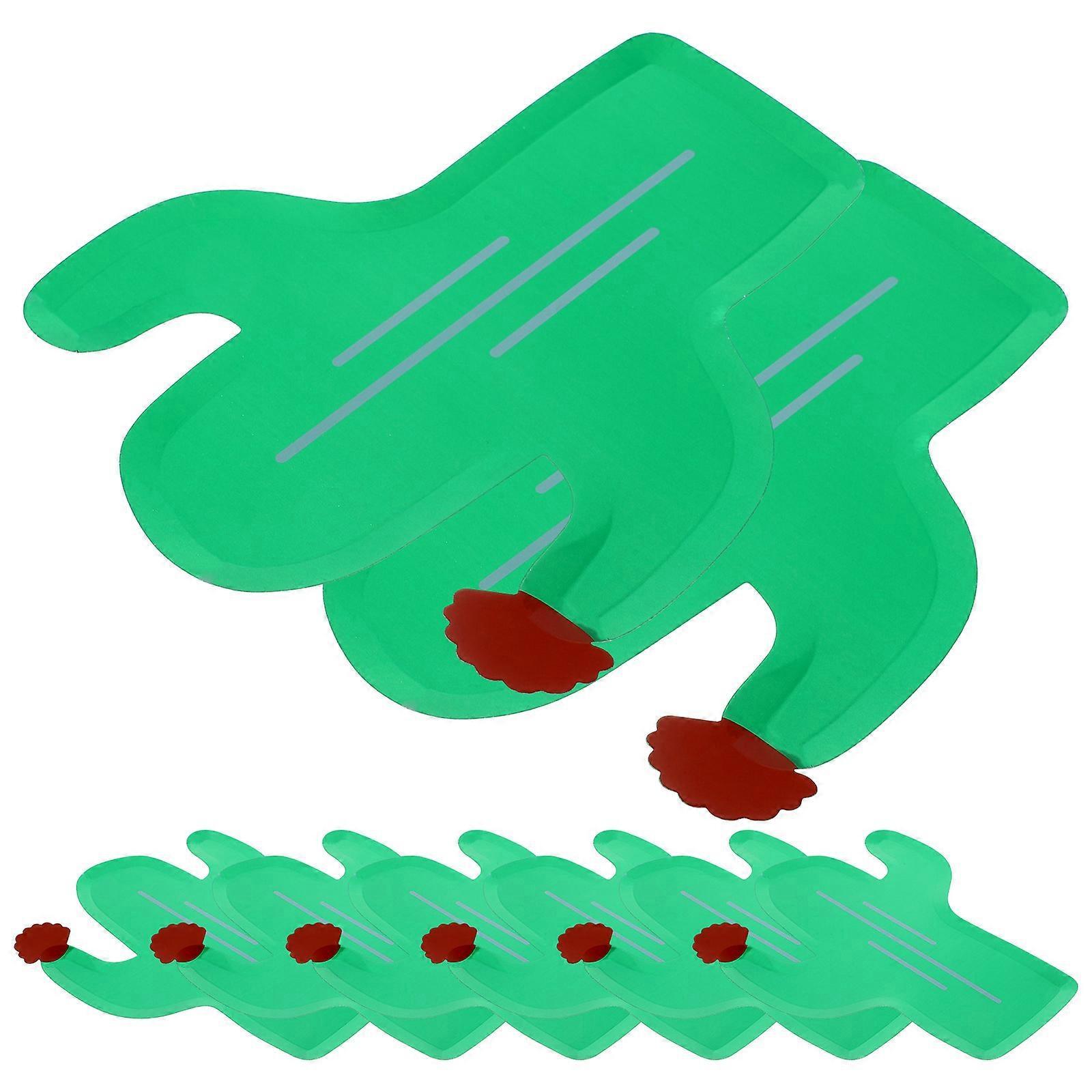Cactus Style compatible with Party Use 8Pcs Green