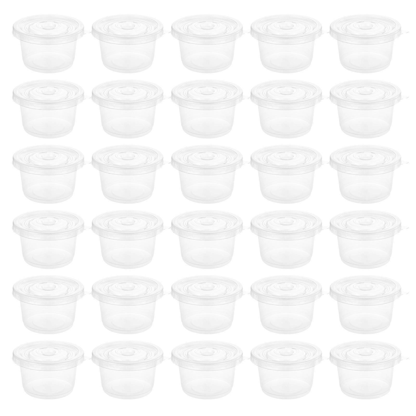 100Pcs Transparent Soup Cups Plastic compatible with Storage Use