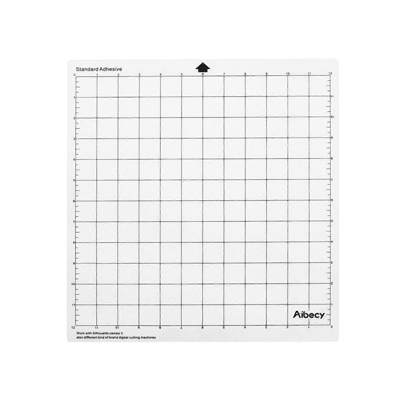 Aibecy Cutting Machine Special Pad 12 Inch Measuring Grid Replacement Translucent PP Material