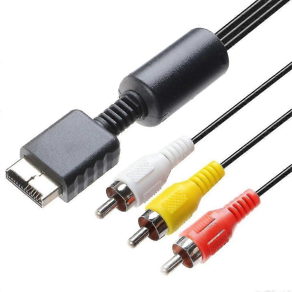 AV RCA Cable for PS2 Game Console, Three-Row Component Connection Accessory