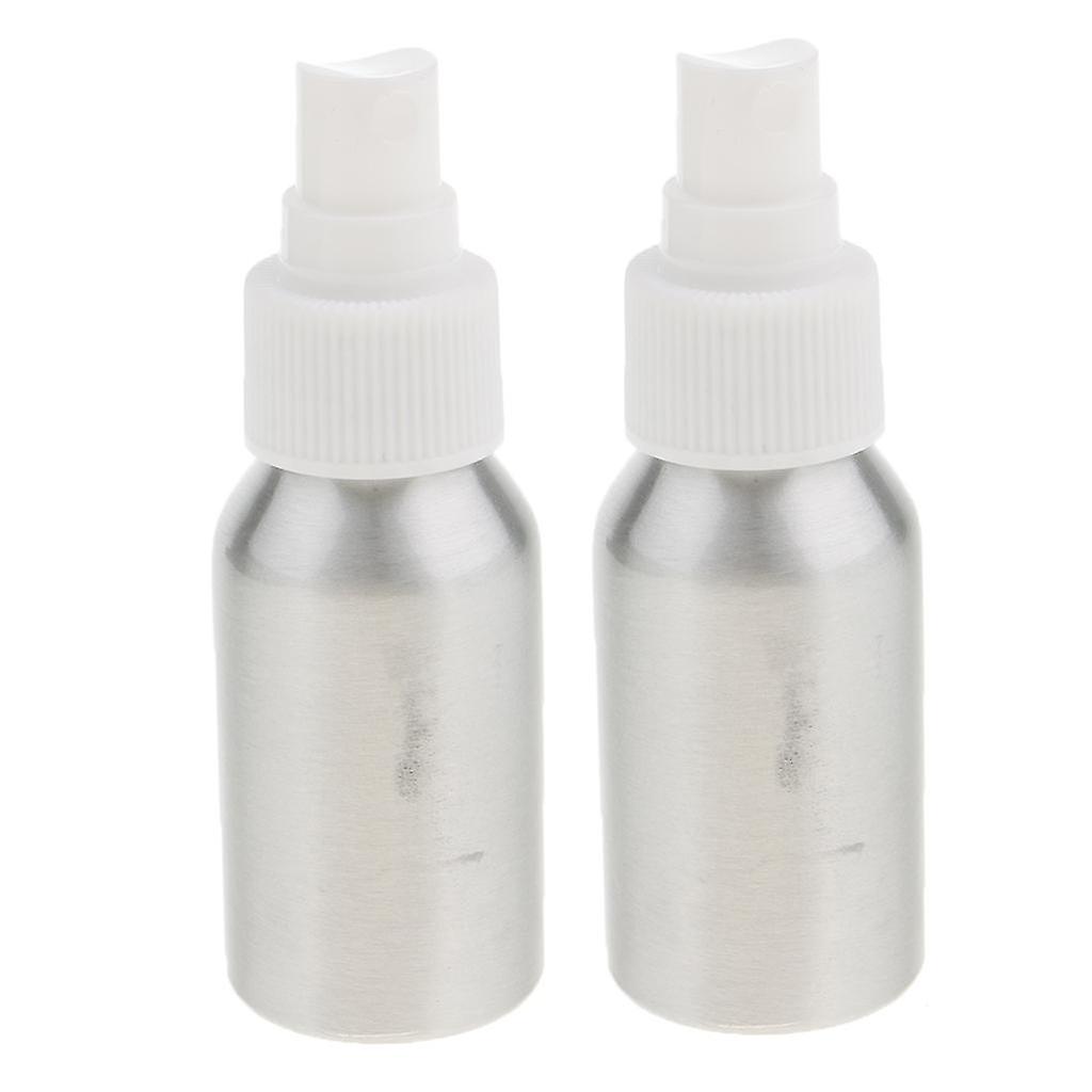 2PCS Aluminum Empty Refillable Fine Mist Spray Bottle Perfume Sparyer 40ml