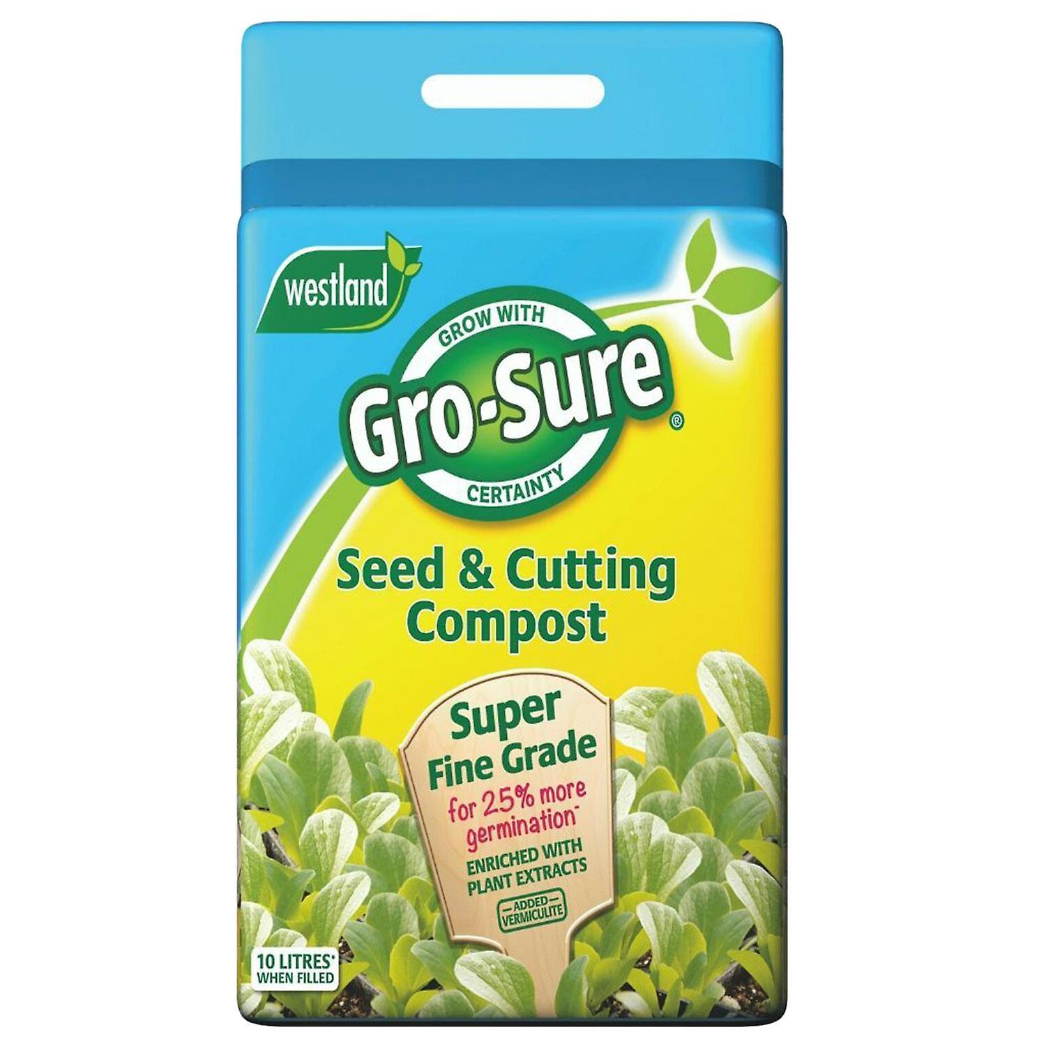 Gro-Sure Seed & Cutting Compost Plant Extracts Pouch 10L, 4Kg