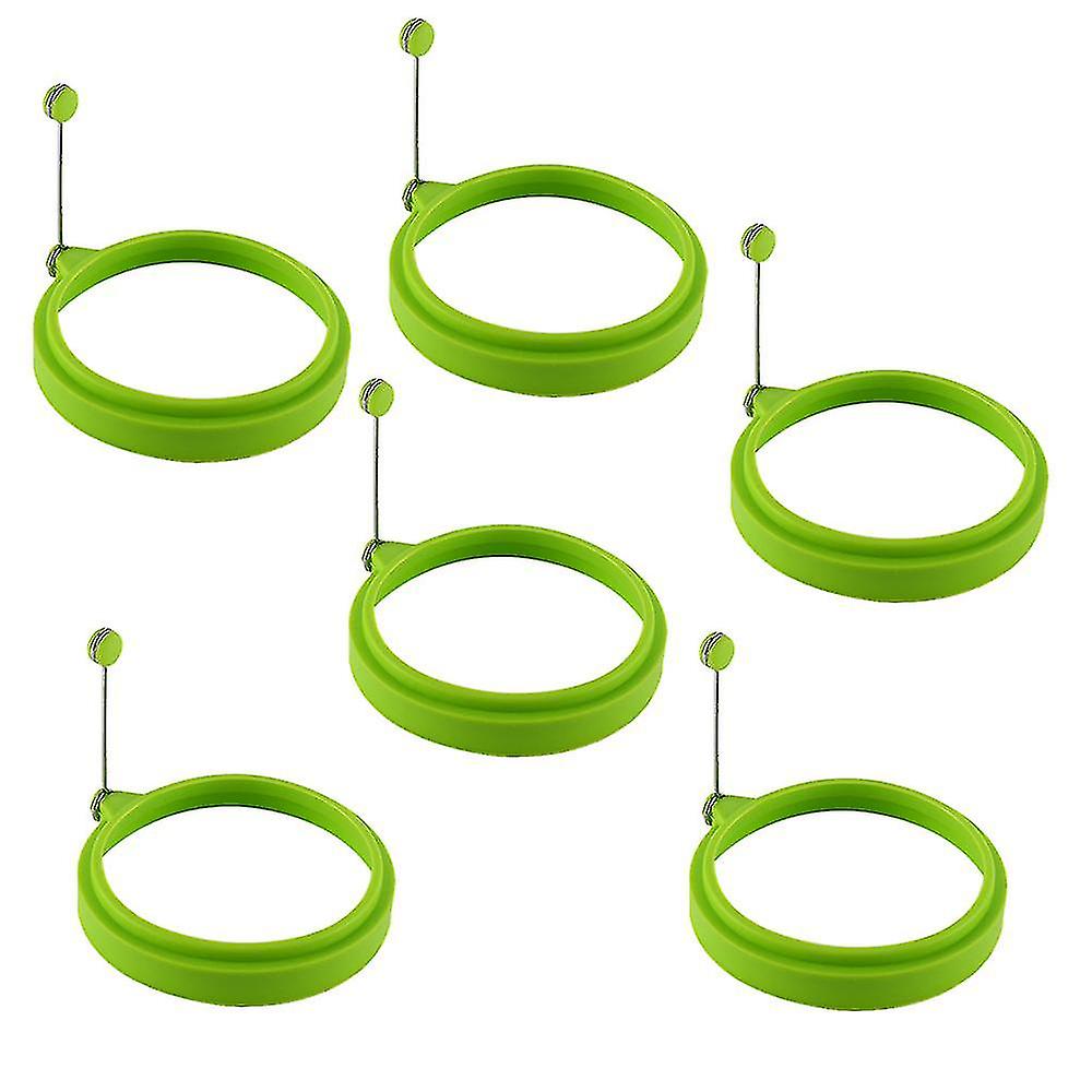 6-pack Silicone Egg Rings Non-stick Egg Ring Omelette Molds