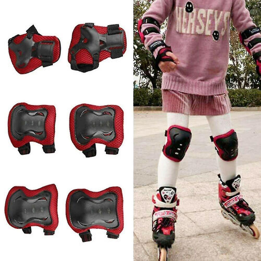 6pcs / סט החלקה לילדים ציוד מגן רכיבה על אופניים כרית ברך אופניים הגנה על אופניים אביזרים ספורט