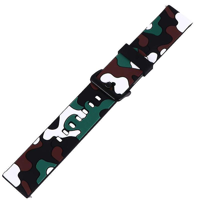 13X2 Cm Unisex Watch Bands Camouflage Silicone Watch Band Replacement Compatible With Polar Ignite