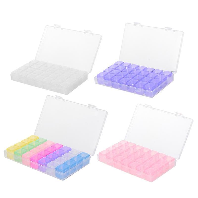 17.1X10.5cm Assorted Color Posters, Prints, & Visual Artwork 4pcs Diamond Storage Cases Nail Art Bea