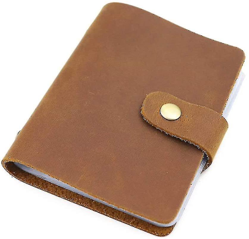 Crazy Horse Leather Name Card Book Journal Business Card Holder Organizer Books